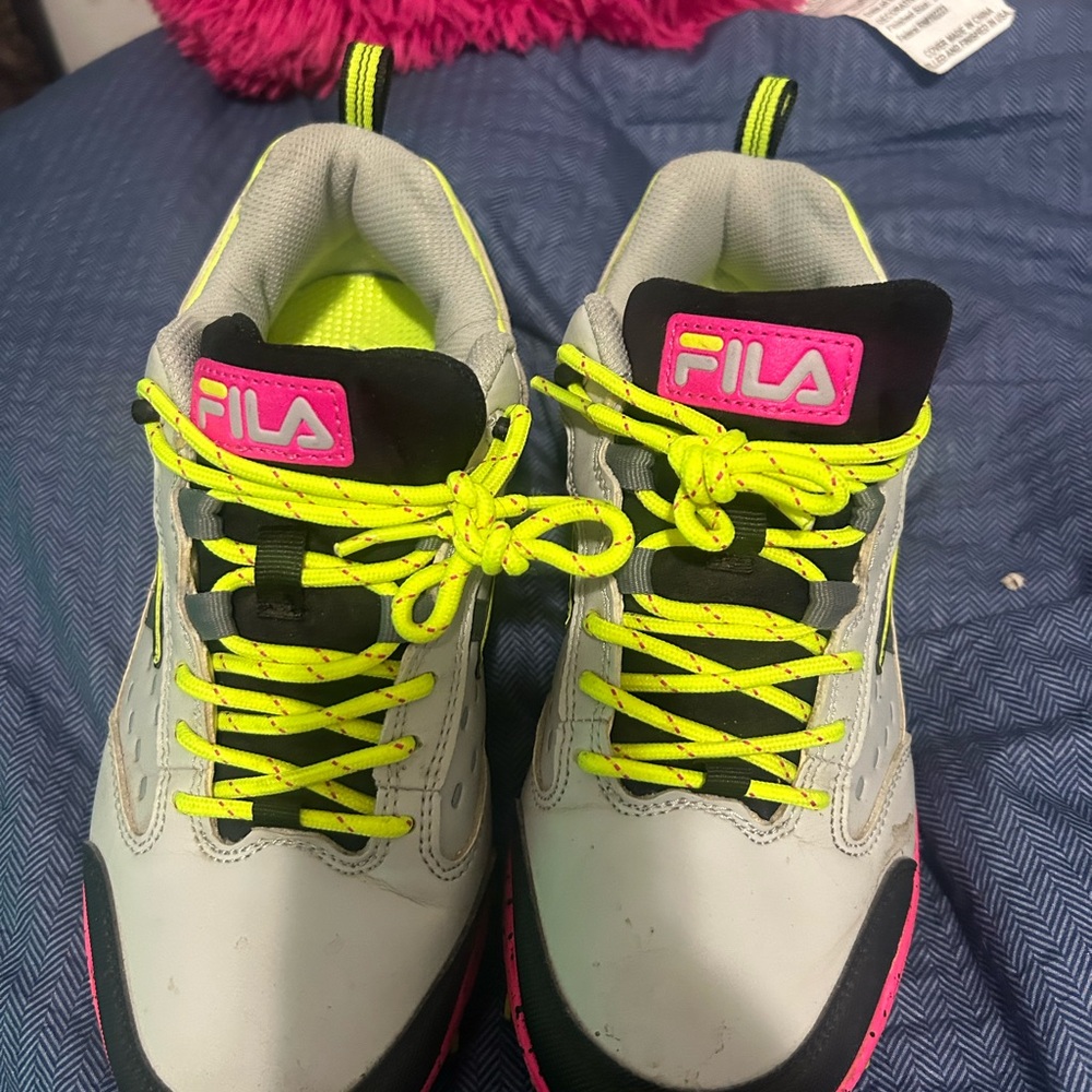 Fila Yellow and Pink Sneakers Athletic Style